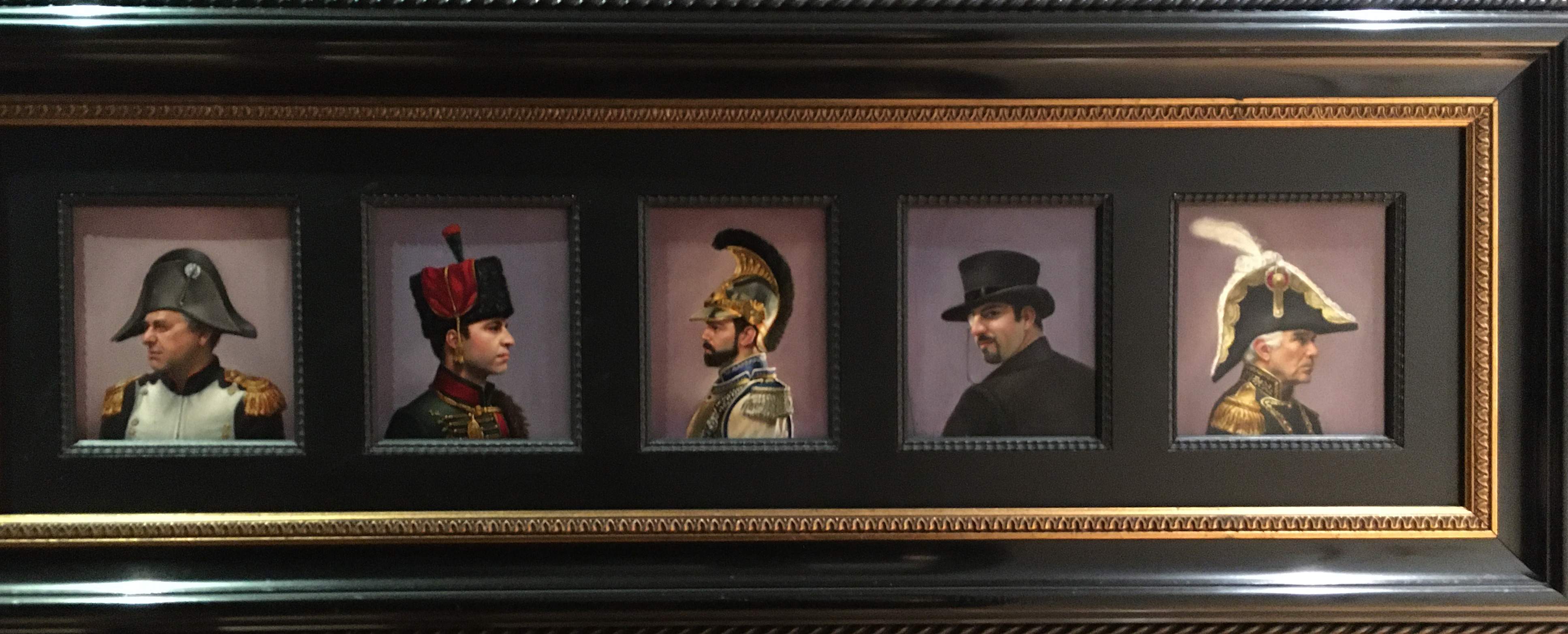 Stratego Portraits
11" x 40 overall
Oil on panel 1996