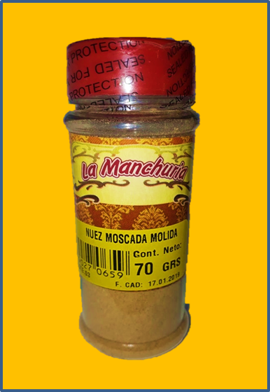 NUEZ MOSCADA MOLIDA
70 GRS