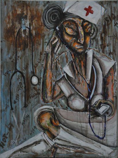 Nurse - acrylic on canvas 30 X 40 inches