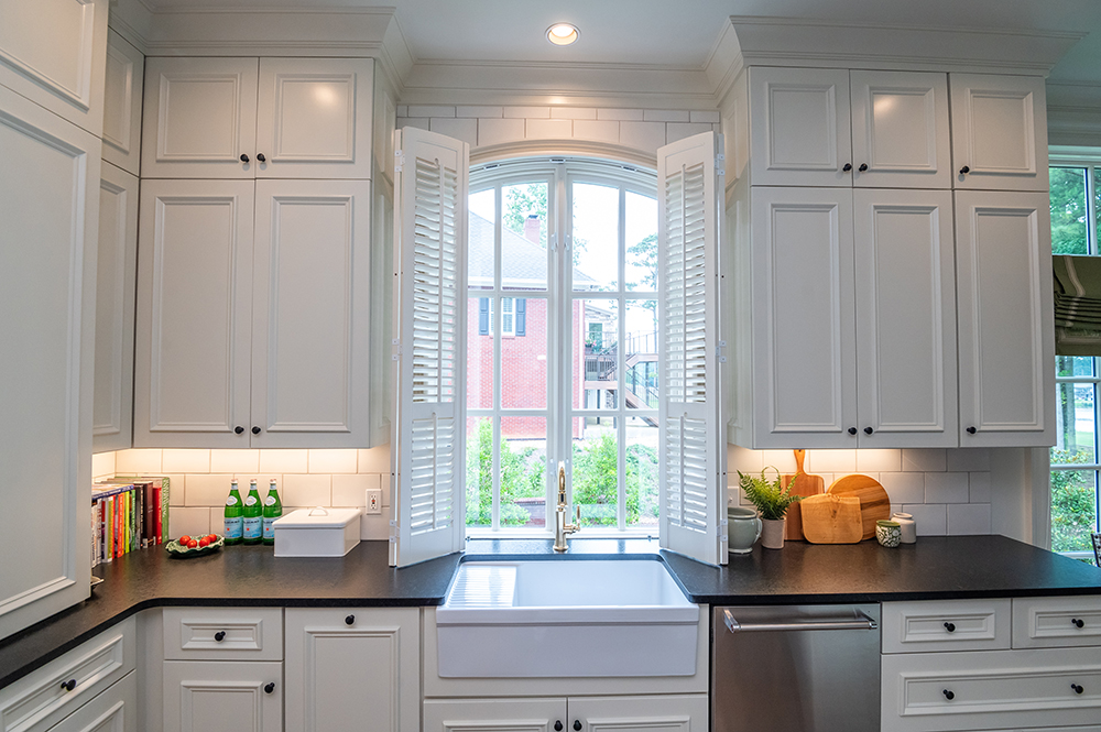 white window shutters