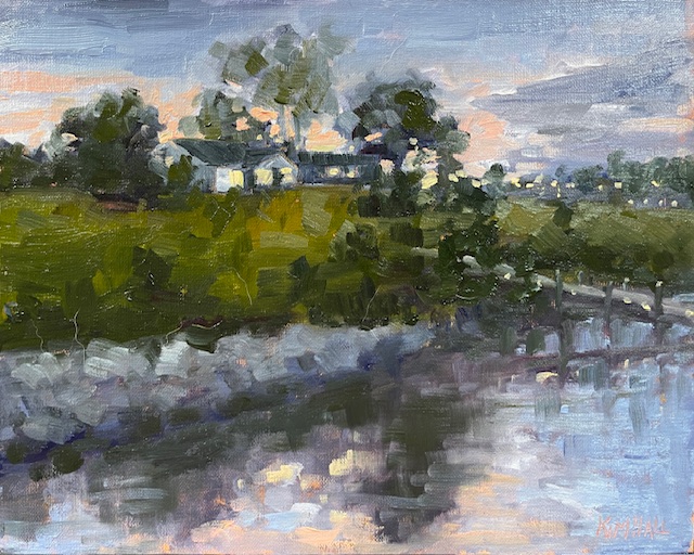Hall River House, 8" x 10" Oil