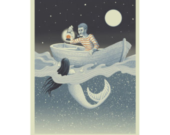 The Sailor & the Mermaid
Silkscreen
18" X 24"
$90.
