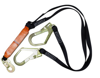 LÍNEA DE VIDA CON AMORTIGUADOR DE  IMPACTO CON DOBLE GANCHO