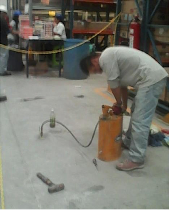 Inyección de resina de poliuretano