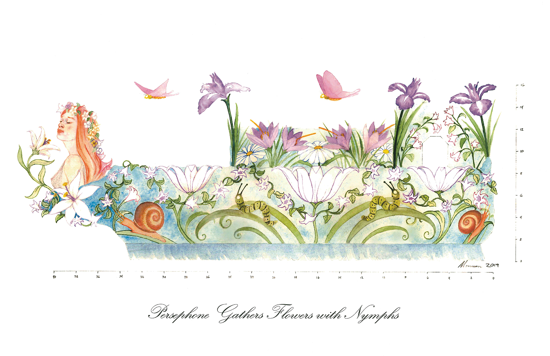 Persephone Gathers Flowers with Nymphs