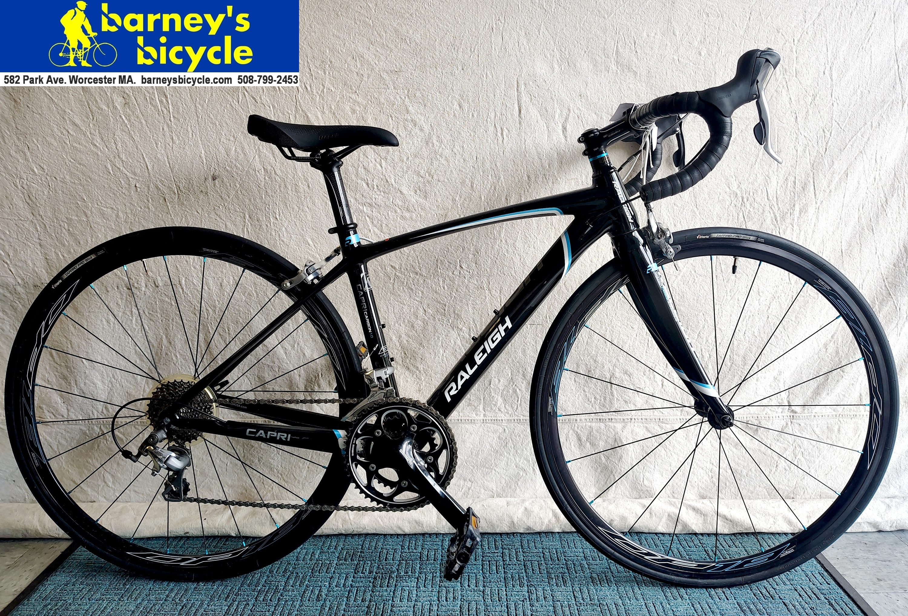 Raleigh Capri Women's Carbon
Frame Size: XS / Rider Height: 5'0-5'3
 Condition: Excellent, Professionally Tuned
Price: $1089.00 