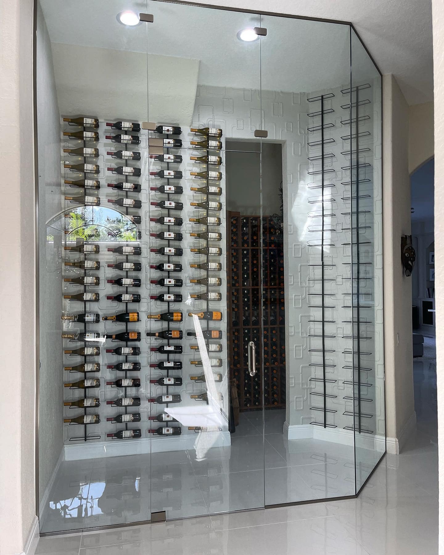 Wine room glass