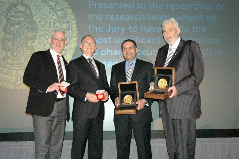 2013 -  Dr. Julio Montaner and the Honourable Kelvin K. Oglivie, recipients of the Rx&D 
Health Research Foundation Medal of Honour, Dr. Awny Farajallah, Vice-President, Medical, 
Bristol-Myers Squibb Canada and Dr. Allan Francis Plummer.
