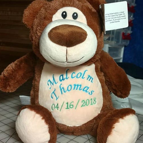 Memory Bear With Name Embroidery