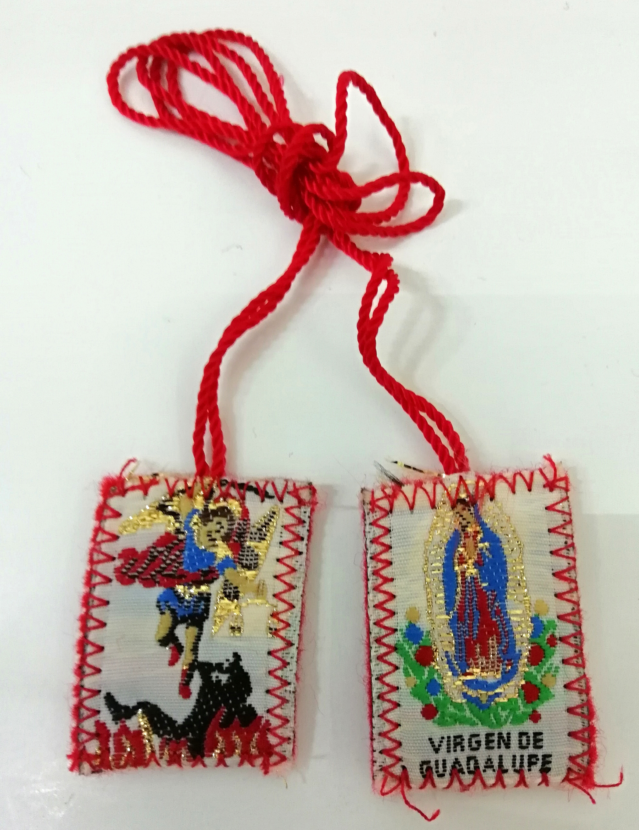 ESCAPULARIO DE SAN MIGUEL ARCÁNGEL CON VIRGEN DE GUADALUPE