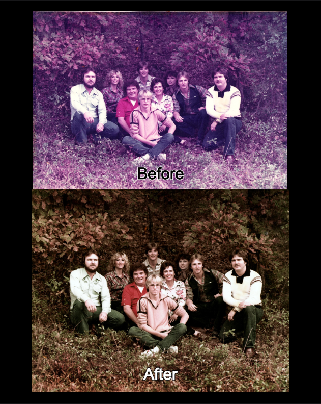 Restored family photo