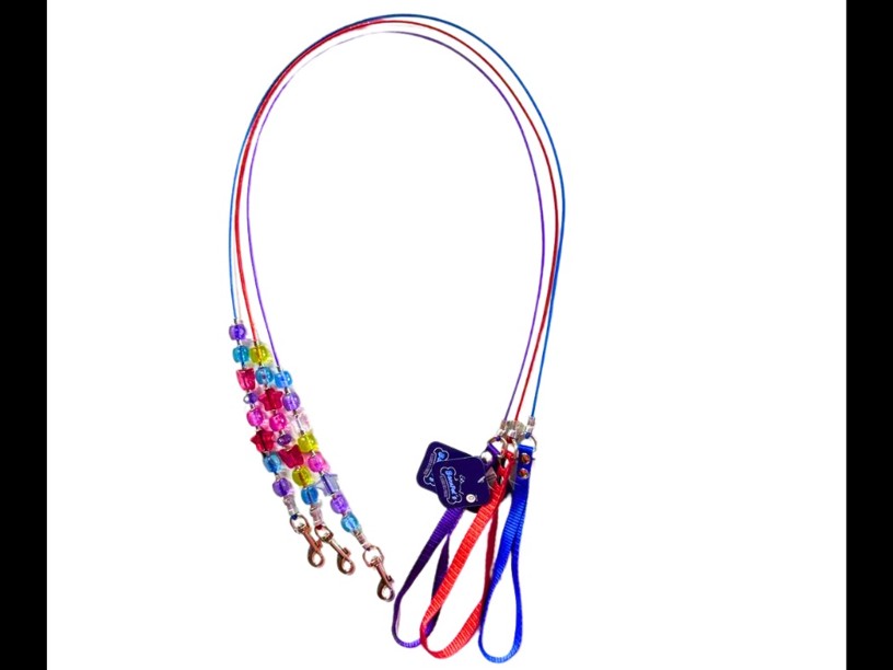 BON201 - CORREA DE ACERO 
DELGADO COLORES CON BISUTERIA
 120CM