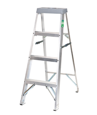 Escalera de aluminio tipo III de acuerdo a la norma ANSI. Recomendada para trabajos de bajo impacto y uso doméstico. Su estructura ofrece un apoyo estable, además de ser ligera y fácil de transportar.