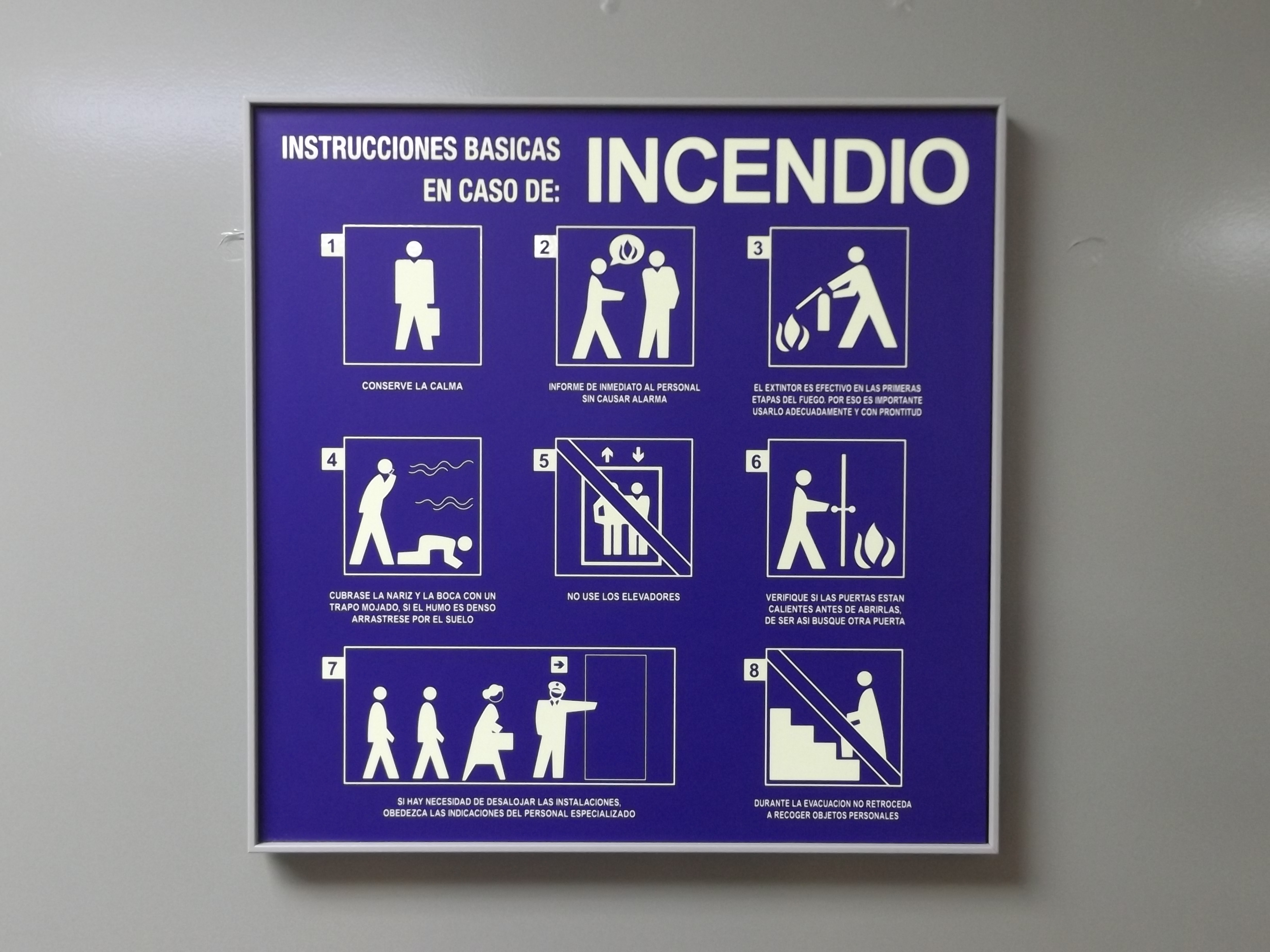 evacuacion incendio