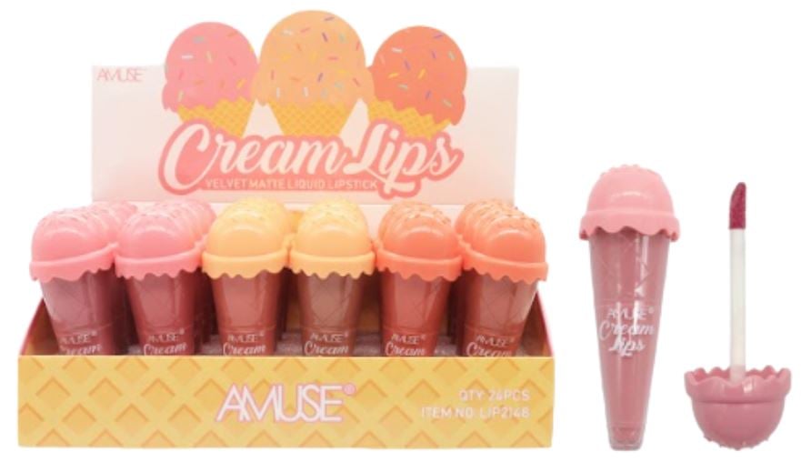LIP2148
CREAM LIPS VELVET MATTE LIQUID LIPSTICK
24 PC DISPLAY