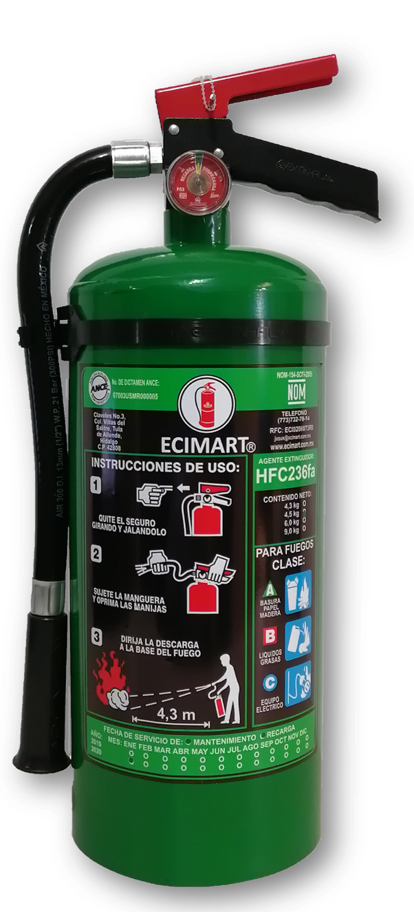             MANTTO. Y RECARGA 
            EXT. HFC-236fa 4.5 KG