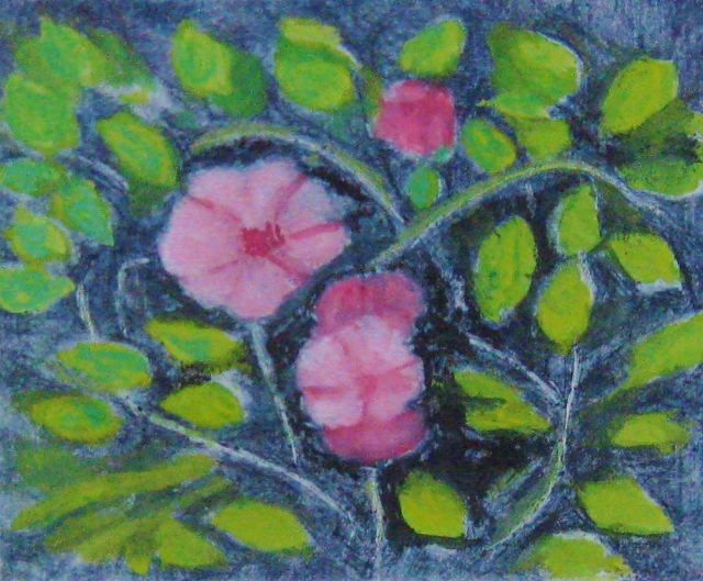 Roberts, Pretty Blossoms, 3x4 Aquatint