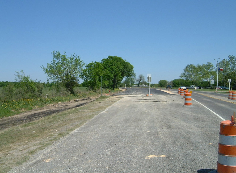 In progress road construction.