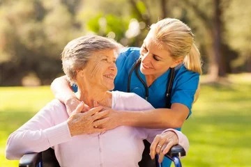 Caregiver And Senior Client