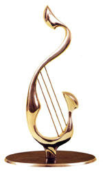 POLISHED LYRE  40X18X12cm   Edition 8