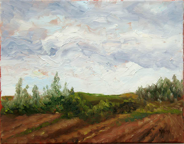 Plowed Cornfield
11x14
Oil on canvas