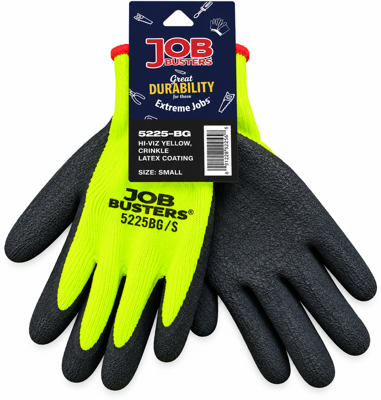 YELLOW WORK GLOVE
SMALL
ITEM # 5225-BG-S
144 CS/PK