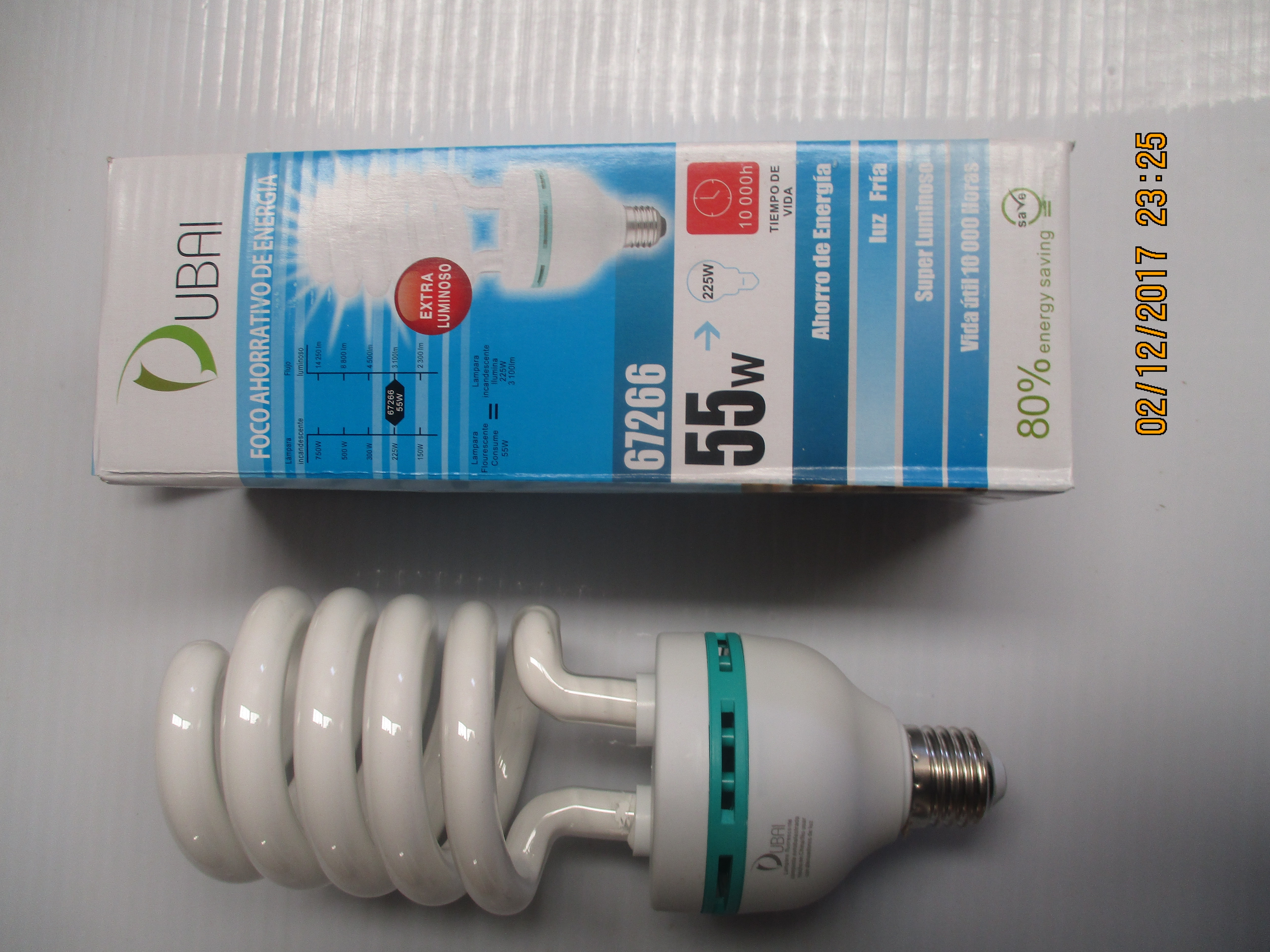 FOCO AHORRADOR 55W
CÓDIGO: 67266
MARCA DUBAI