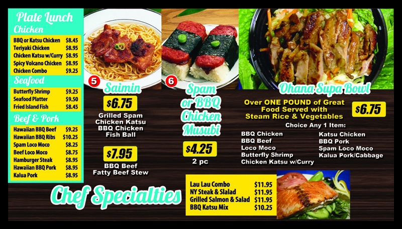 Ohana hawaiian bbq menu deals