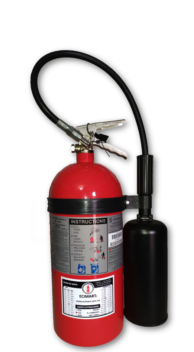       EXTINTOR DE Co2 BC CAP. 4.6 
      KG (10LBS)
