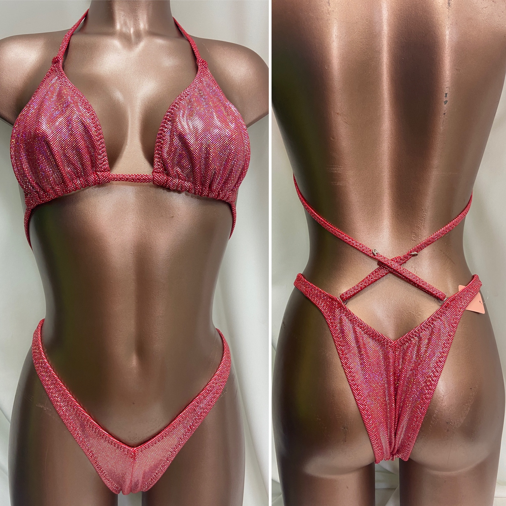 P8035
$85
C+ sliding top 
medium front, xsmall back
red with silver hologram 