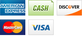 We accept American Express, Cash, Discover, MasterCard and Visa.||||