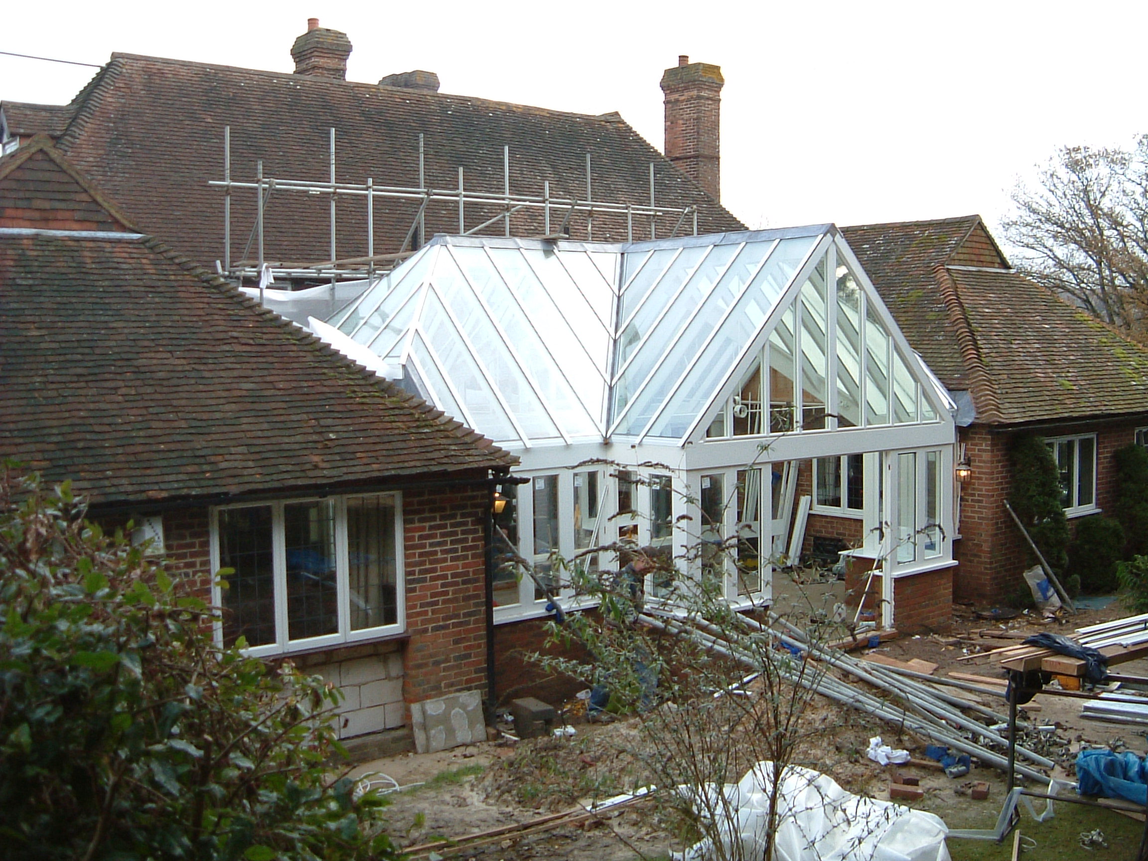 a room with a table and chairs