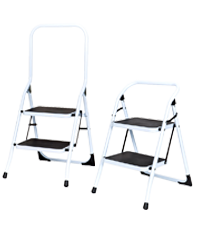 Escalera elaborada con tubo de acero para mayor resistencia. Cuenta con peldaños antiderrapantes extra grandes, para un mejor apoyo y mayor seguridad. 
