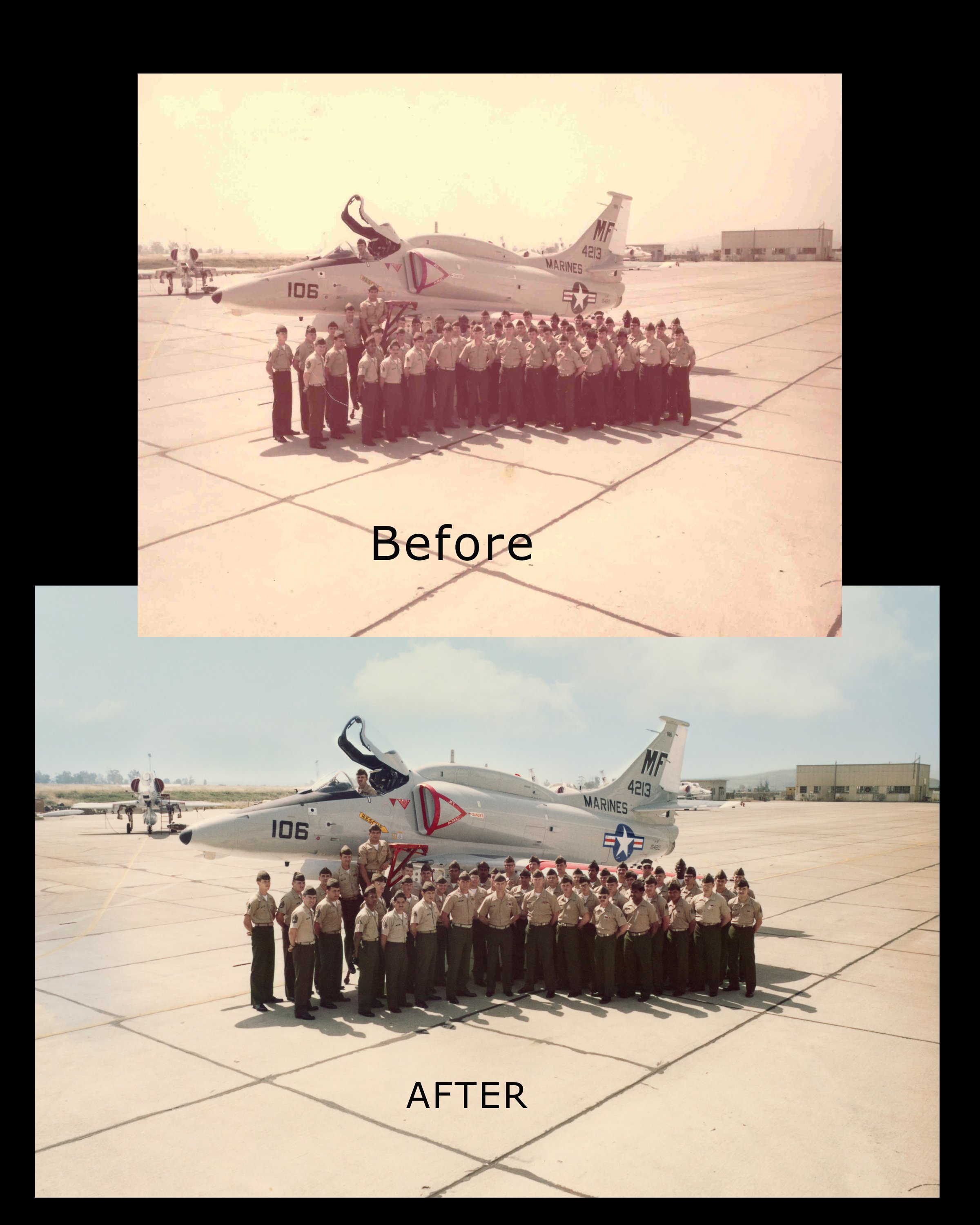 Restored photo of military officers