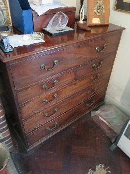 George III Mahogany Secretarie Chest