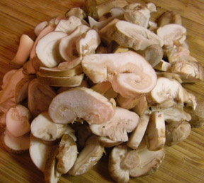 sliced shiitake
