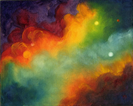 Solar Storm ~ 8" x 10" Oil on Stretched Canvas   SOLD