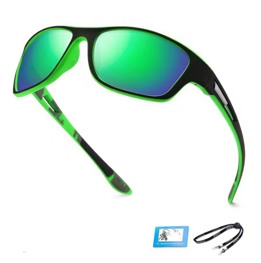 Polarisierte Sonnenbrille klassisch für Damen und Herren zum Autofahren, Radfahren, Angeln mit UV400-Filter - Grün
