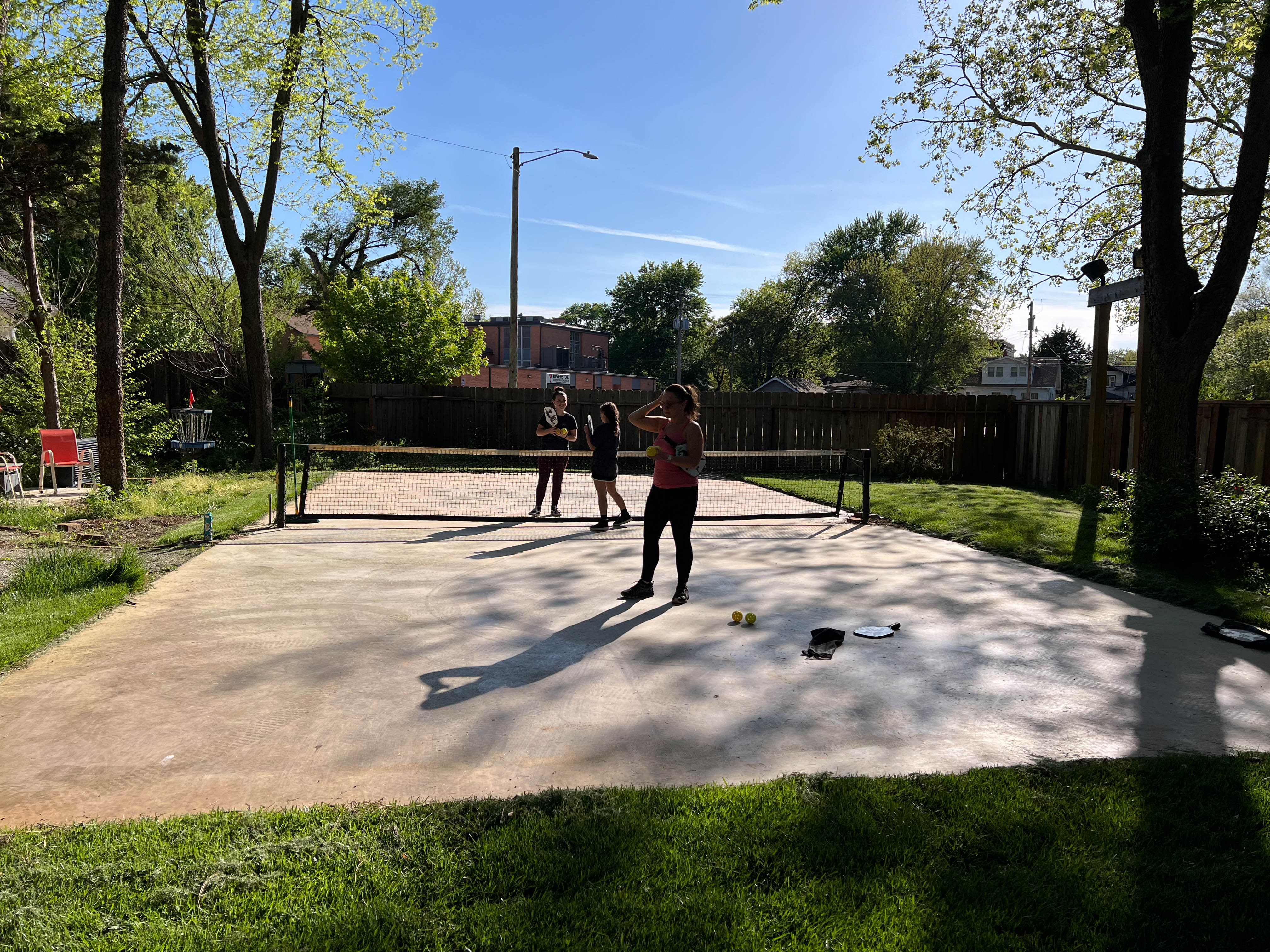 We had a pickleball court in our yard