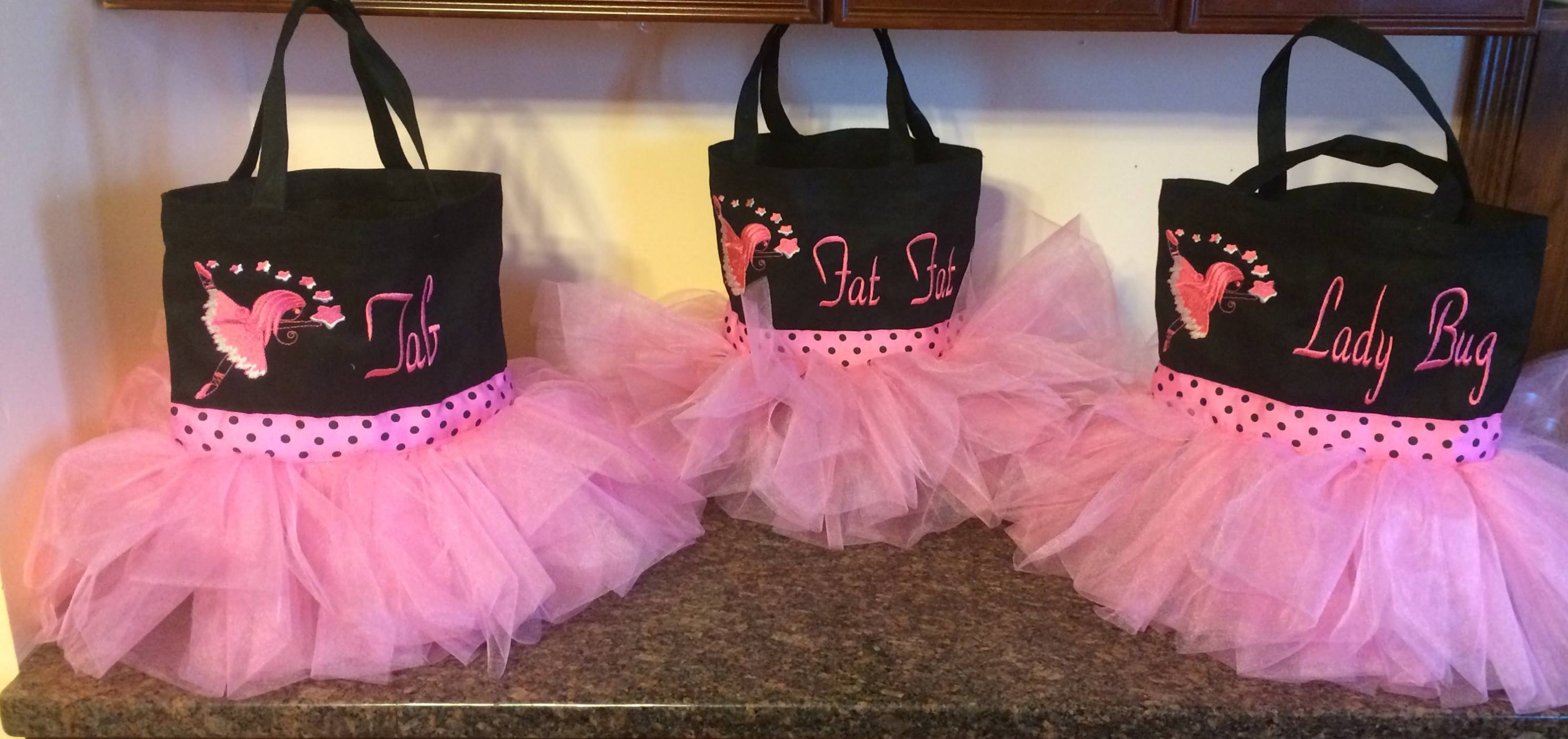 Pink & Black Tutu Bag