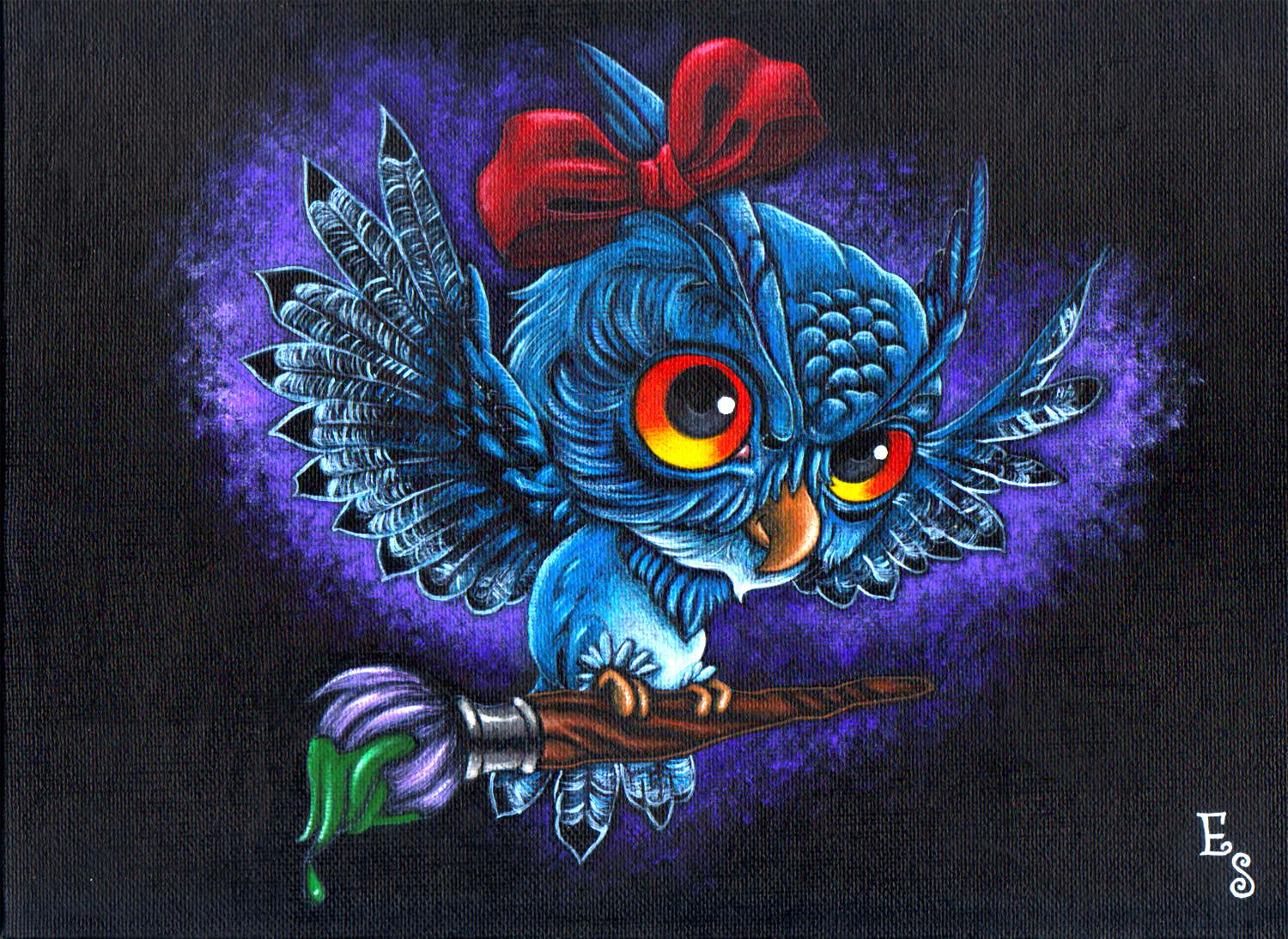 FriendShip Owl, 2018
Acrylic on Canvas Board 
12 in × 9 in