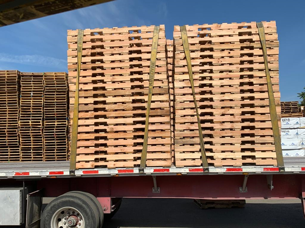 Pallets Loaded on a Flatbed||||