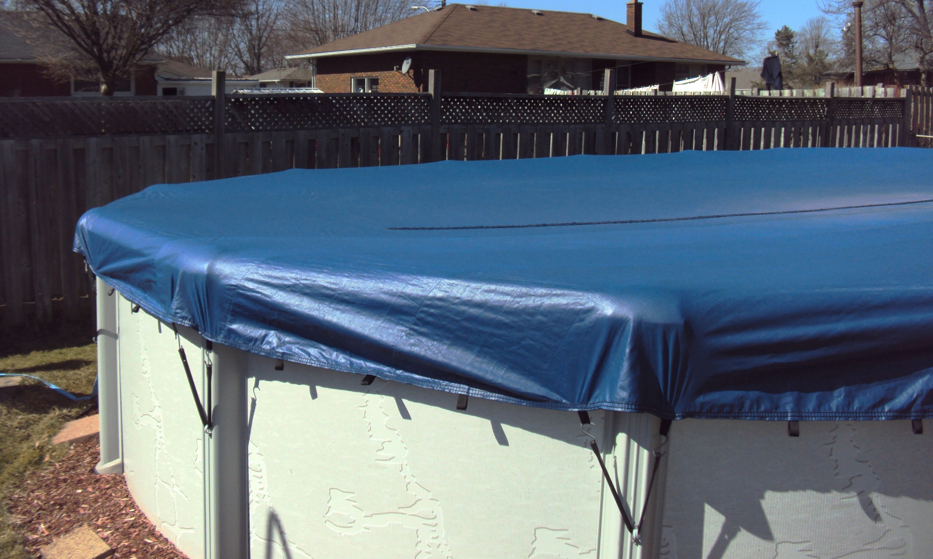 Arctic Blue Covers Above Ground, How To Put A Winter Cover On An Above Ground Pool With Partial Deck