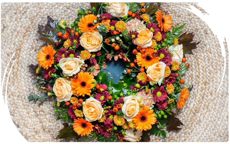 A colorful wreath A colorful wreath