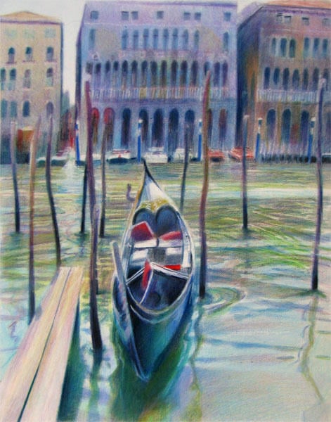 Drawings of Venice by Katherine Tyrrell - Sargent's Gondola
