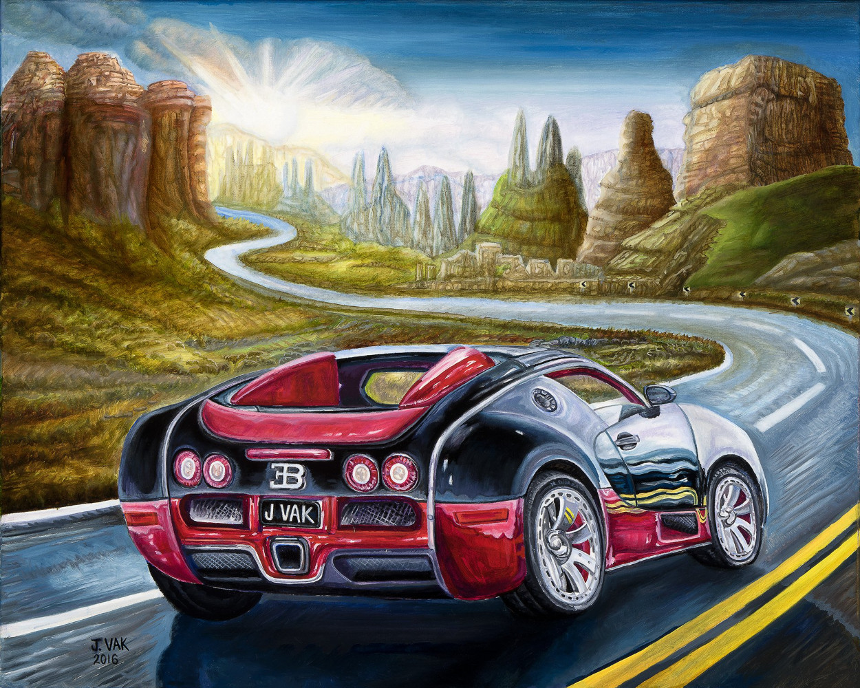 2014 Bugatti Veyron Fbg
24 X 30 Original Oil
$2500
2016