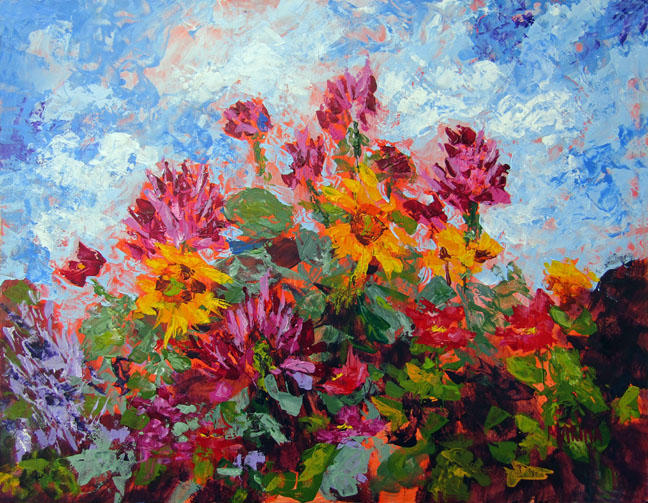 Joyful Garden
11 x 14
Acrylic on Gessobord