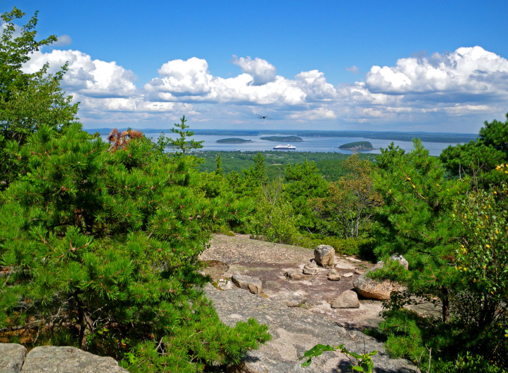 Bar Harbor from Cadillac Mountain, 
Acadia National Park, Mt. Desert 
Island, Maine