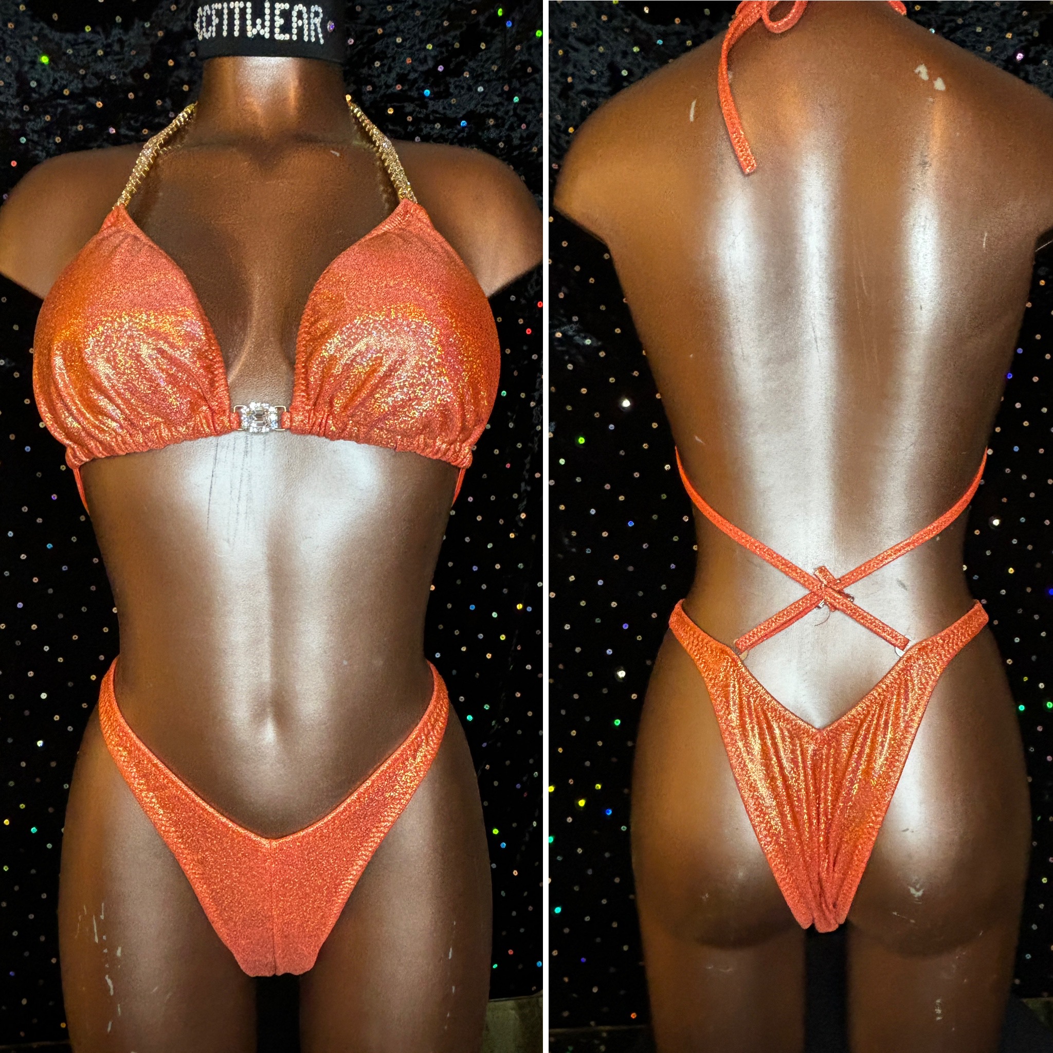 P9010
$115
D  full cut top
Tall front
xsmall back
Orange shimmer frost