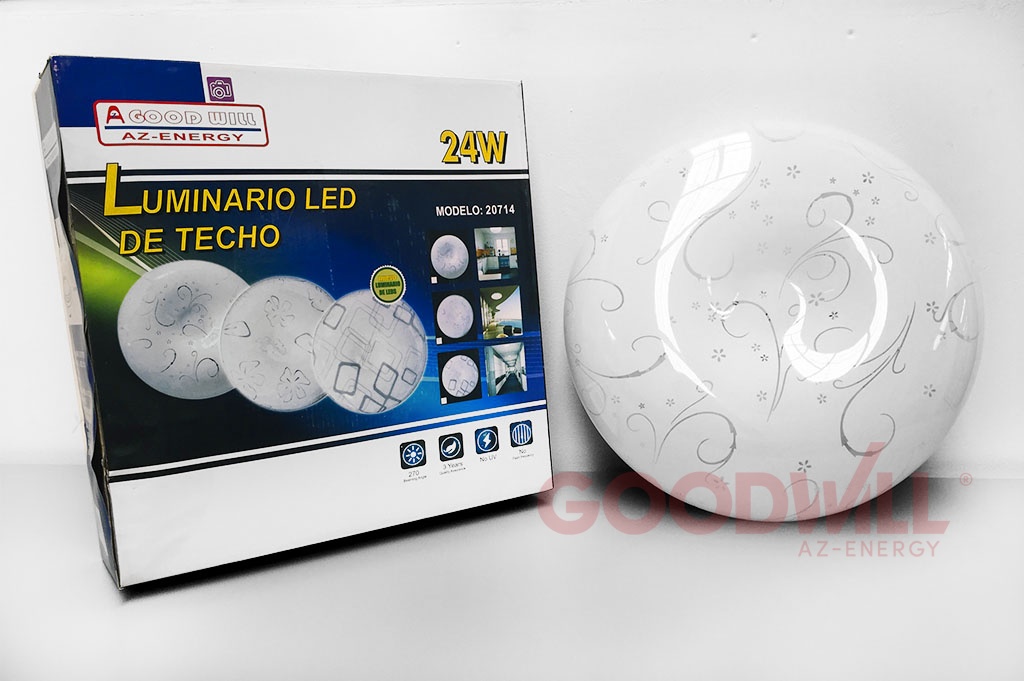 LUMINARIO PARA TECHO 24W 
MARCA: GOODWILL 
CÓDIGO: 20714
